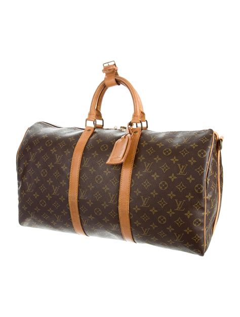 lv keepall monogram|keepall 50 with shoulder strap.